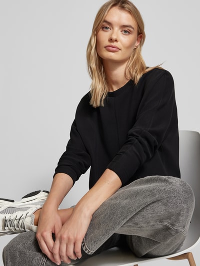 s.Oliver RED LABEL Sweatshirt met deelnaden Zwart - 3