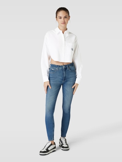 Calvin Klein Jeans Korte blouse met labelpatch Wit - 1