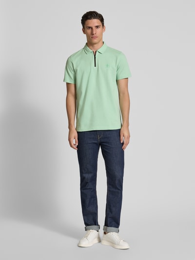 Lerros Koszulka polo o kroju regular fit z detalem z logo Miętowy 1