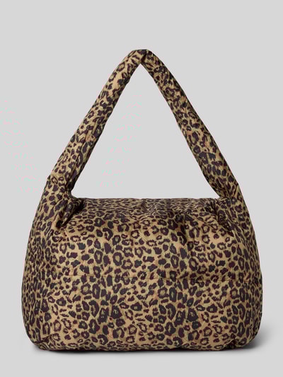 MADS NØRGAARD Schoudertas met logopatch, model 'Pillow' Middenbruin - 4