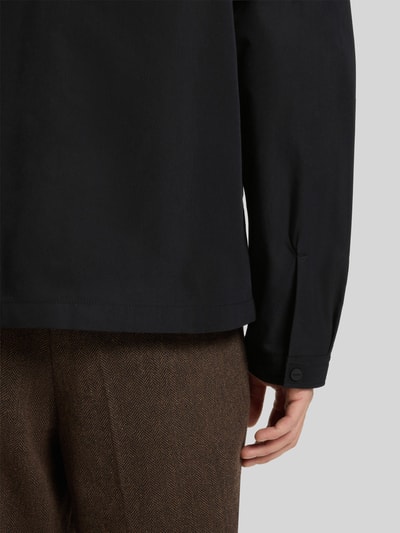 HUGO Oversized Fit Hemdjacke aus Baumwoll-Mix Modell 'Emmond' Black 6