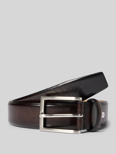 Lloyd Men's Belts Riem van leer met doornsluiting, model 'BUDAPESTER' Donkerbruin - 1