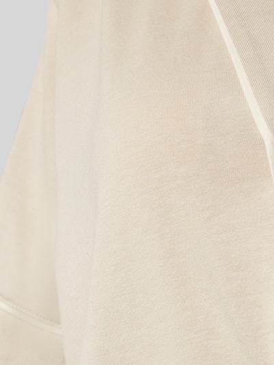 Productfoto, Pyjama-Oberteil mit Reverskragen und Brusttasche van Christian Berg Woman, mix van katoen en modal, regular fit, beige, fijne structuur
