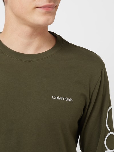 CK Calvin Klein Longsleeve aus Bio-Baumwolle Oliv 3