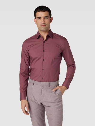 BOSS Slim Fit Koszula biznesowa o kroju regular fit z kołnierzykiem typu kent Czerwony 4