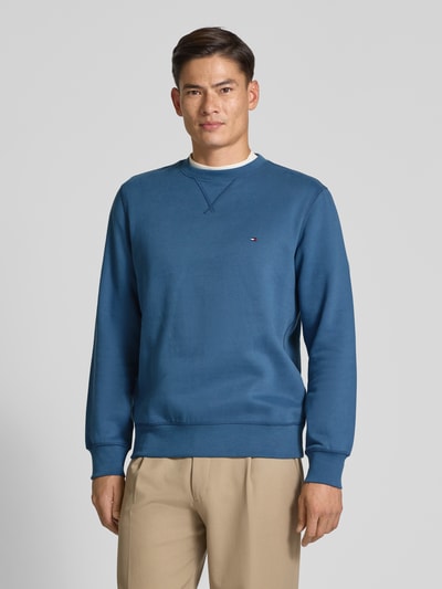Tommy Hilfiger Regular Fit Sweatshirt Baumwoll-Mix Petrol 4