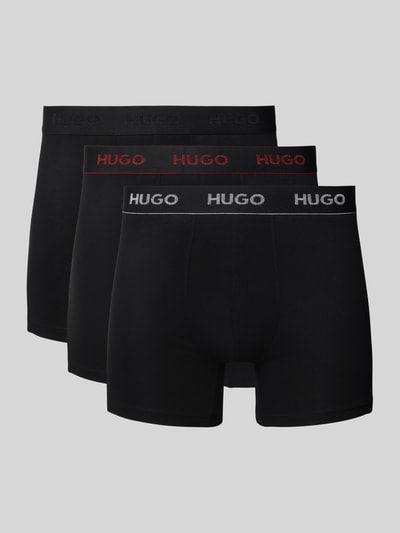 HUGO Boxershort met band met label in een set van 3 stuks Zwart - 1