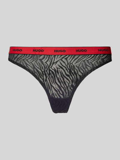 HUGO String in semitransparentem Design Black 1