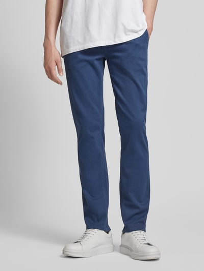 BOSS Orange Slim fit chino met steekzakken opzij Blauw - 4