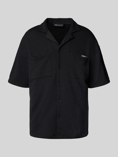 Pegador Relaxed fit vrijetijdsoverhemd met structuurmotief, model 'ACADO' Zwart - 2