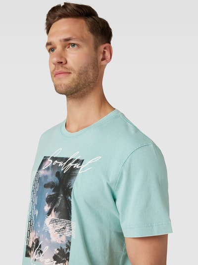 Tom Tailor T-Shirt mit Motiv-Print Aqua 3