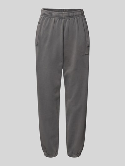Pegador High waist sweatpants met elastische band Antraciet - 1