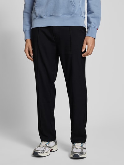 PEGADOR Regular Fit Stoffhose mit fixierten Bügelfalten Modell 'GUIDER' Black 4
