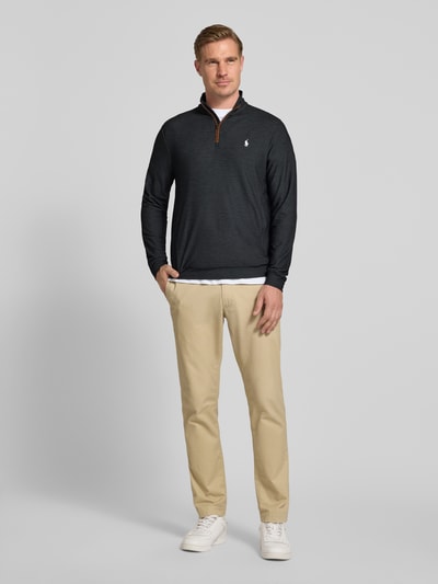 Polo Ralph Lauren Regular Fit Troyer mit Lyocell-Anteil Modell 'MOVEMENT' Black 1
