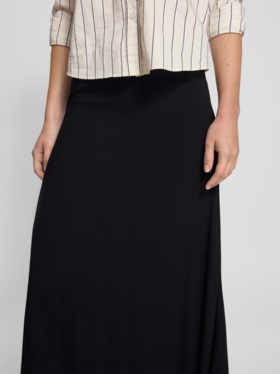 VERO MODA Rozkloszowana spódnica midi z czystej wiskozy model ‘ALBA’ Czarny 3