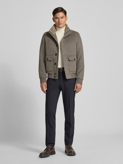 GimoS Regular fit jack van scheerwolmix Beige - 1