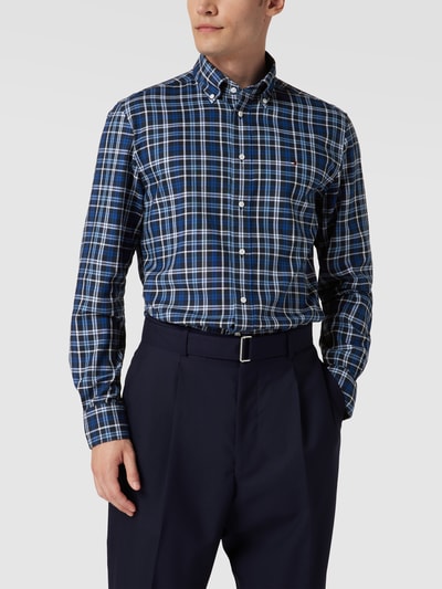 Tommy Hilfiger Regular Fit Business-Hemd mit Button-Down-Kragen Modell 'OXFORD' Marine 4