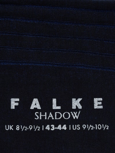 Falke Kniekousen met ribstructuur, model 'Shadow'  Marineblauw - 2