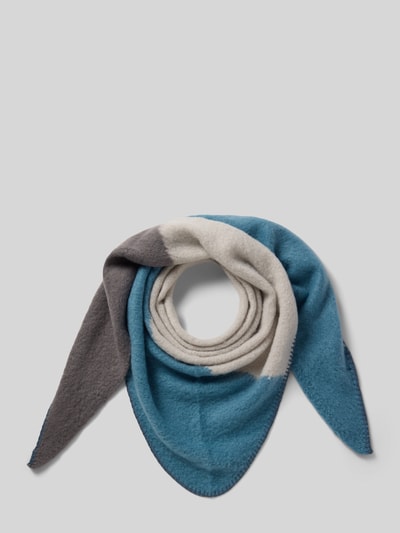 Kurt Beines Schal im Colour-Blocking-Design Hellblau 1