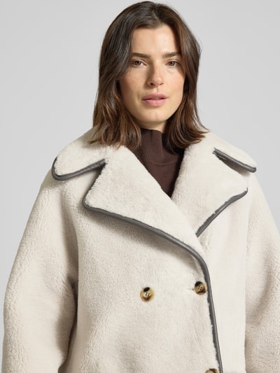 OAKWOOD Fleecemantel mit Reverskragen Modell 'TILDA' Taupe 3