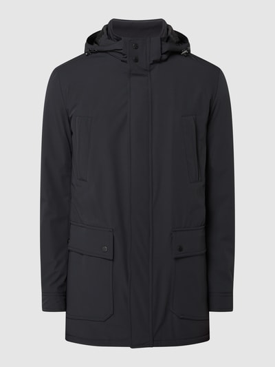 Paul & Shark Parka met klepzakken, model 'Typhoon Jacket' Zwart - 2