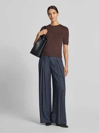 Jake*s Casual Weite Hose aus reiner Viskose Dunkelblau 1