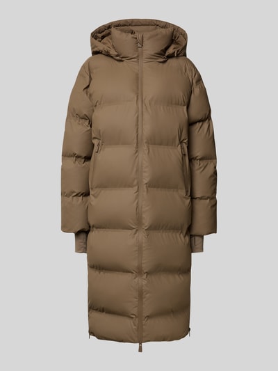 Neo Noir Steppmantel mit Kapuze Modell 'Viviana' Hellbraun 2