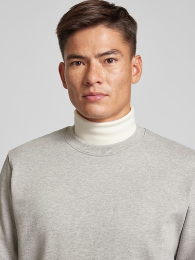 Marc O'Polo Regular fit sweatshirt van puur biologisch katoen Lichtgrijs - 3