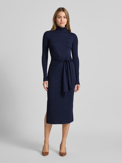 Lauren Ralph Lauren Midi-jurk met col, model 'VAUREEN' Donkerblauw - 4