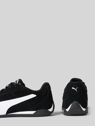Produktfoto, Sneaker aus Leder-Mix Modell 'Replicatch' von PUMA in Schwarz mit Weiß, glatter Sohle und Logo-Stitching, Damen Sneaker von PUMA