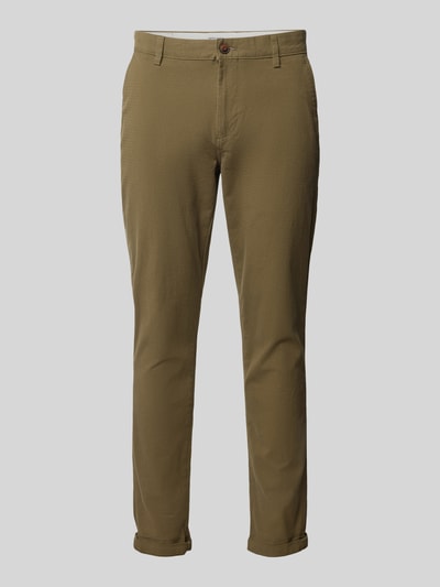 Jack & Jones Slim fit chino met achterzakken, model 'MARCO FURY' Olijfgroen - 2