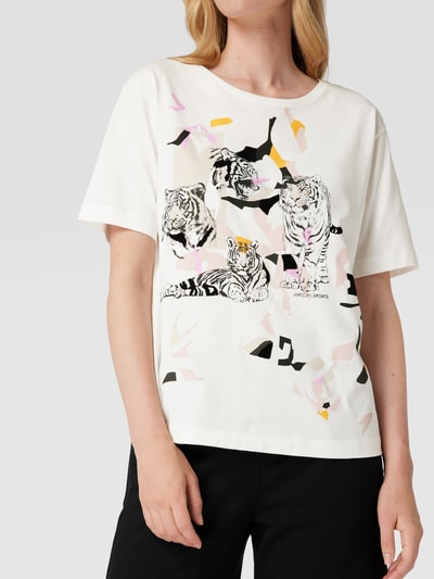 Marc Cain T-Shirt mit Allover-Motiv-Print Offwhite 3