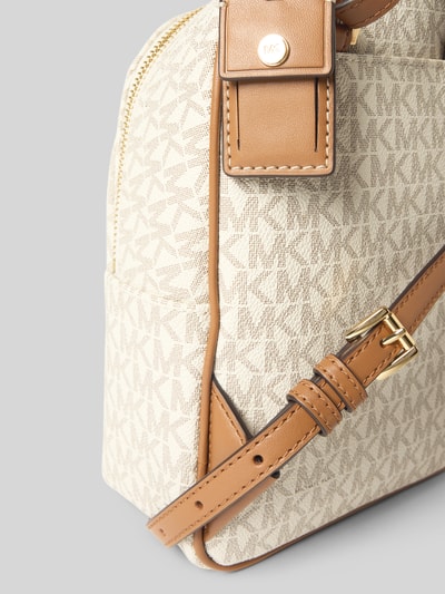 MICHAEL Michael Kors Plecak z nadrukiem z logo na całej powierzchni model ‘Sable’ Écru 3