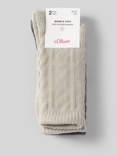 s.Oliver RED LABEL Socken mit Flechtmuster Anthrazit 3