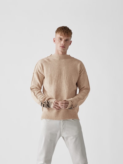 Marni Pullover mit Kontraststreifen Beige 4