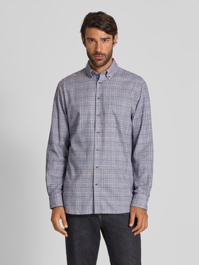 Christian Berg Men Vrijetijdsoverhemd met knoopsluiting Marineblauw - 4