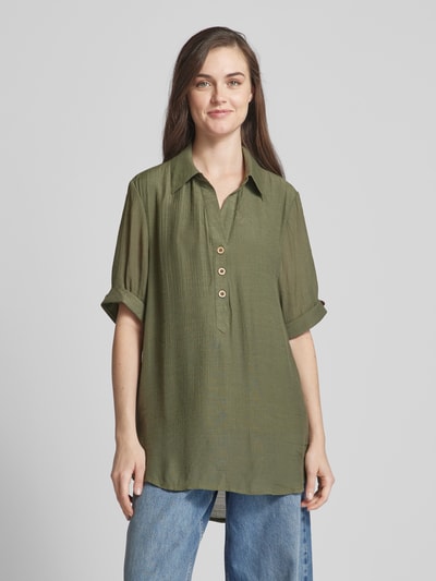 Apricot Bluse mit Tunikakragen Khaki 4