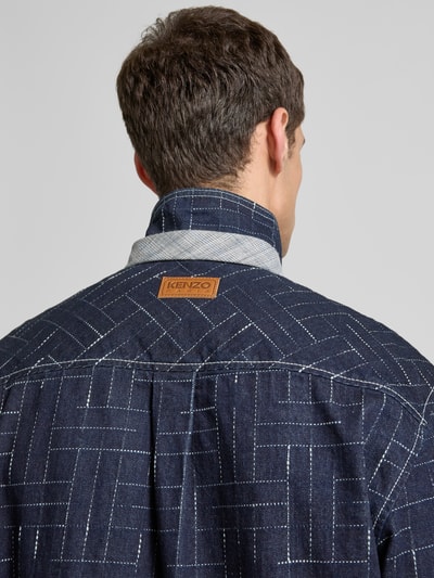 Kenzo Regular Fit Jeanshemd in Denim-Optik Dunkelblau 3
