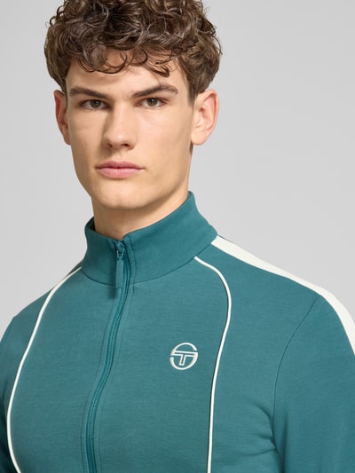 Sergio Tacchini Slim Fit Tracksuit mit Logo-Stitching Modell 'Egeo' Petrol 3