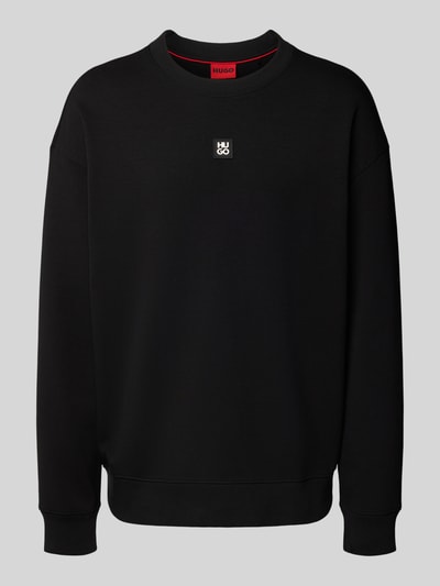 HUGO Relaxed Fit Sweatshirt aus Baumwoll-Mix Modell 'DETTIL' Black 2