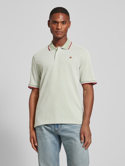 Jack & Jones Premium Koszulka polo o kroju regular fit z wyhaftowanym logo model ‘BLUWIN’ Jasnoszary 4