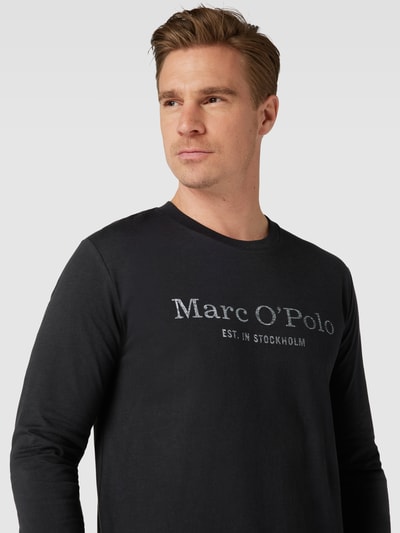 Marc O'Polo Longsleeve mit Label-Print Black 3