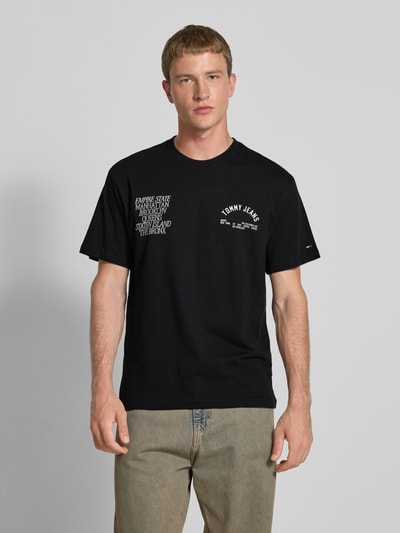 Tommy Jeans Regular fit T-shirt van puur katoen Zwart - 5