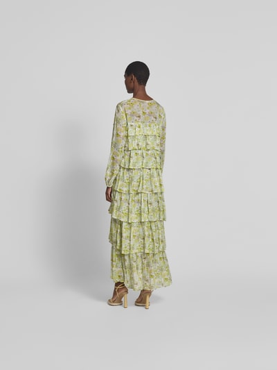 BAUM & PFERDGARTEN Maxikleid aus Viskose im Stufen-Look Hellgelb 5