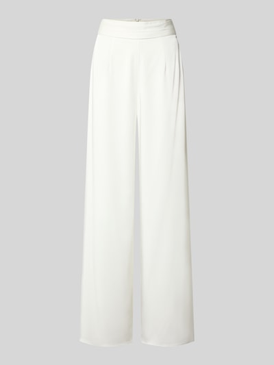 Luxuar Spodnie materiałowe z tasiemką w talii i wpuszczanymi kieszeniami Złamany biały 2