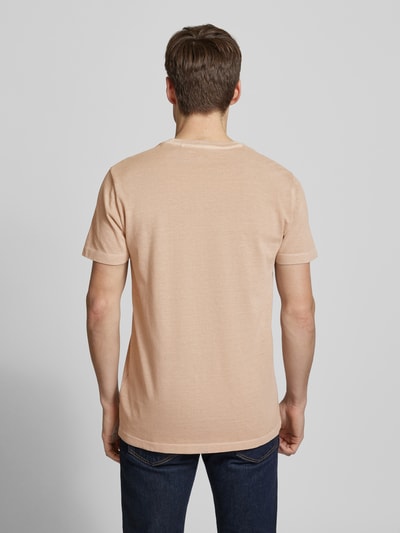 Gant T-Shirt mit Label-Stitching Beige 5