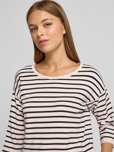 Milano Italy Strickpullover mit 3/4-Arm Offwhite 3