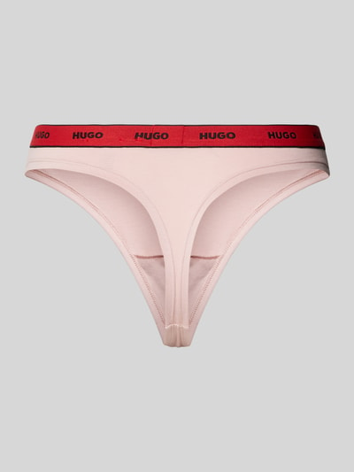 HUGO String met labeldetail, model 'Carousel' Roze - 3