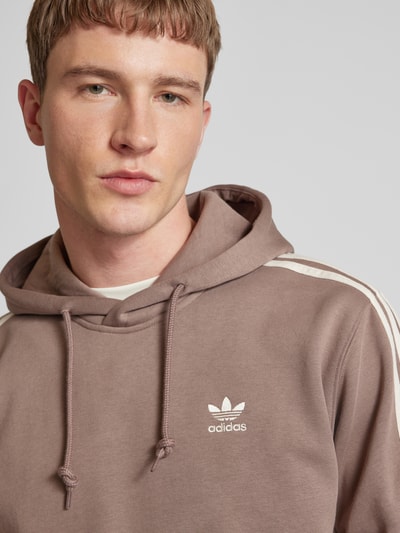 adidas Originals Hoodie mit Label-Stitching Dunkelbraun 3