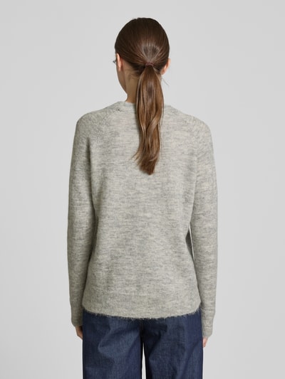 Selected Femme Strickpullover mit Rundhalsausschnitt Modell 'LULU' Hellgrau Melange 5